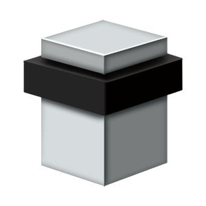 Deltana UFBS25 Square Universal Floor Door Bumper 2-1/2", Solid Brass