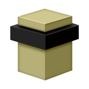 Deltana UFBS25 Square Universal Floor Door Bumper 2-1/2", Solid Brass