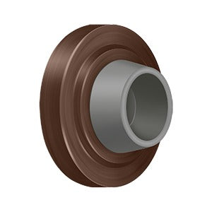 Deltana WB238/C Wall Mounted Concave Flush Bumper 2-3/8" Diameter, Solid Brass (Clearance)