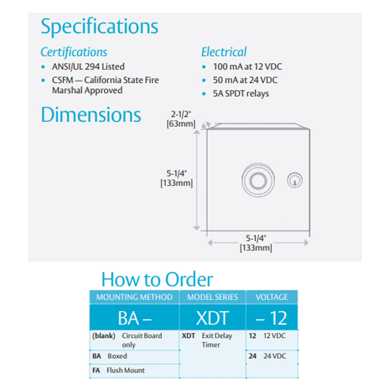 Securitron XDT Exit Delay Timer – US Lock Supply
