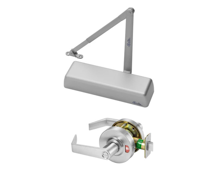 Accentra YPL02 x 5801 Indicator Lever & Door Closer Commecial Bathroom Kit