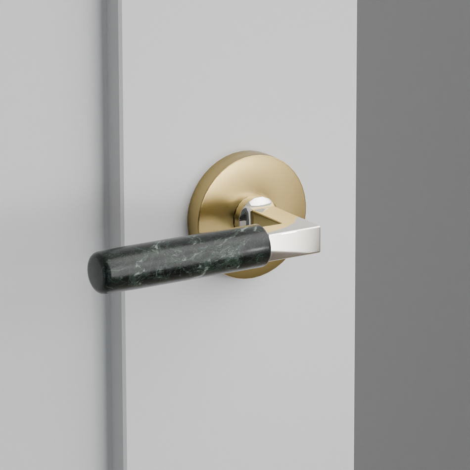 Emtek Green Marble Lever with Disk Rosette