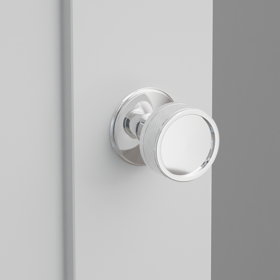 Emtek Knurled Knob with Watford Rosette
