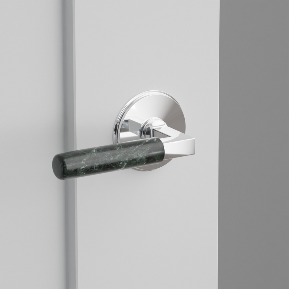 Emtek Green Marble Lever with Watford Rosette