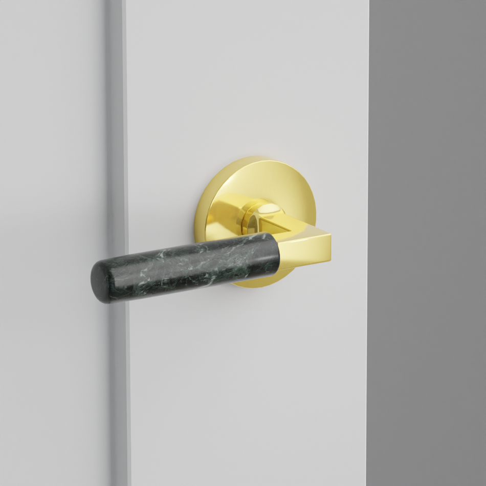 Emtek Green Marble Lever with Disk Rosette