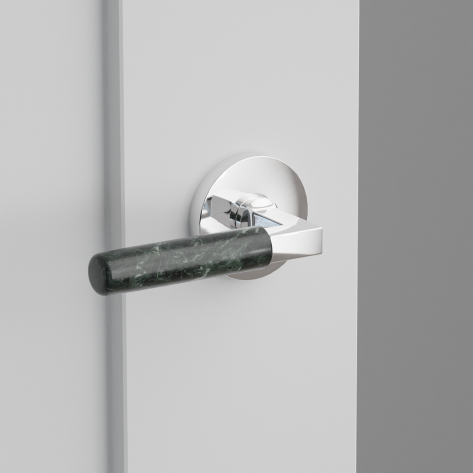 Emtek Green Marble Lever with Disk Rosette