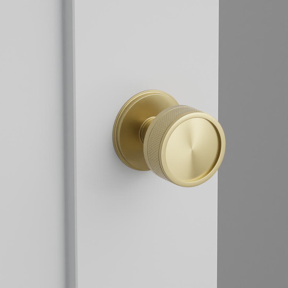 Emtek Knurled Knob with Watford Rosette