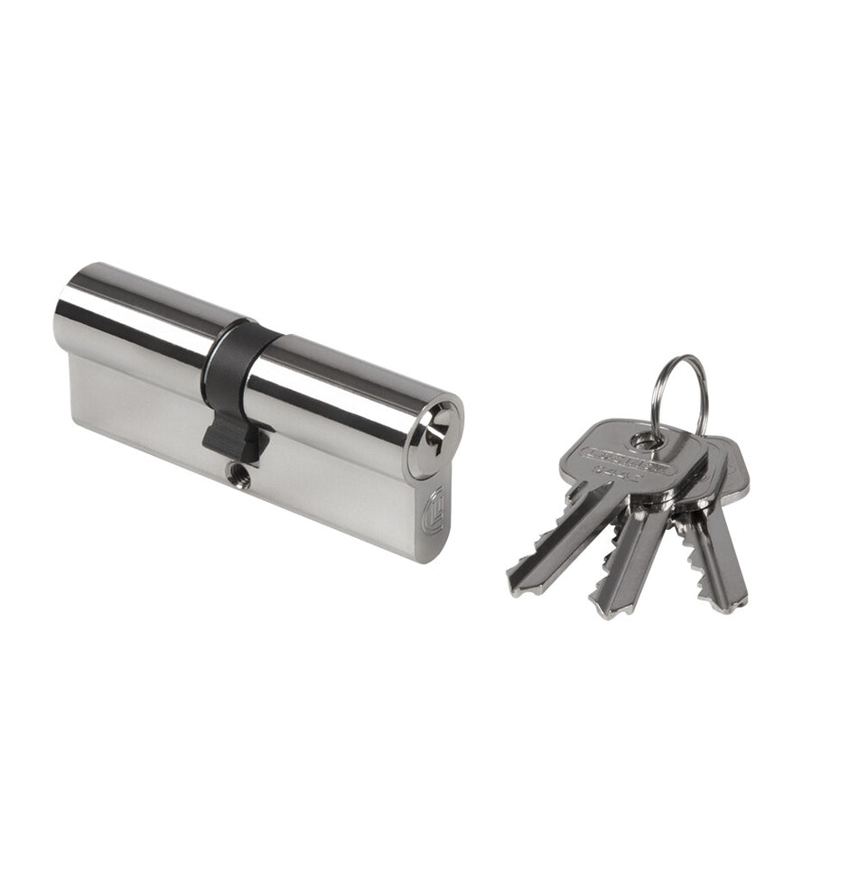 Locinox Europrofile cylinder with three keys - 80 mm Symmetric Cylinder