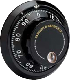 S 7 G D690-007 Black and White Key Locking Dial Only