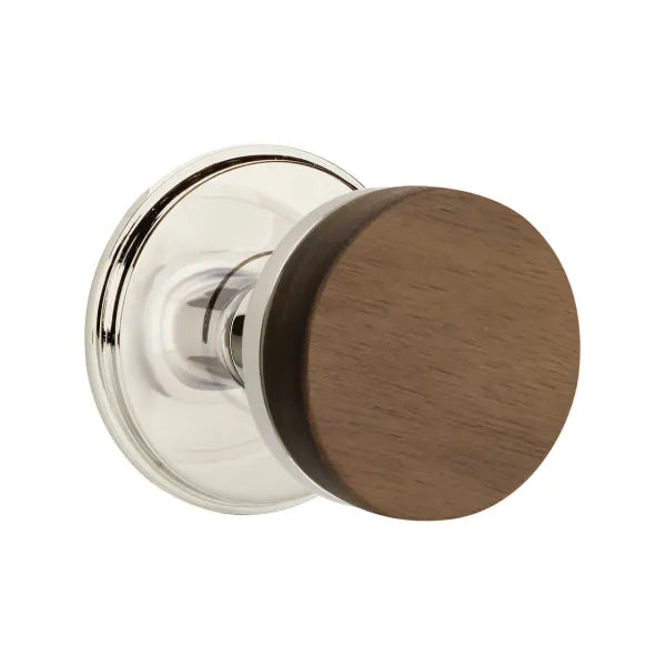 Emtek Conical Dark Walnut Knob with Watford Rosette