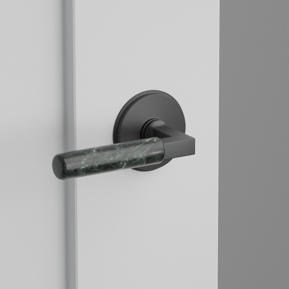 Emtek Green Marble Lever with Watford Rosette