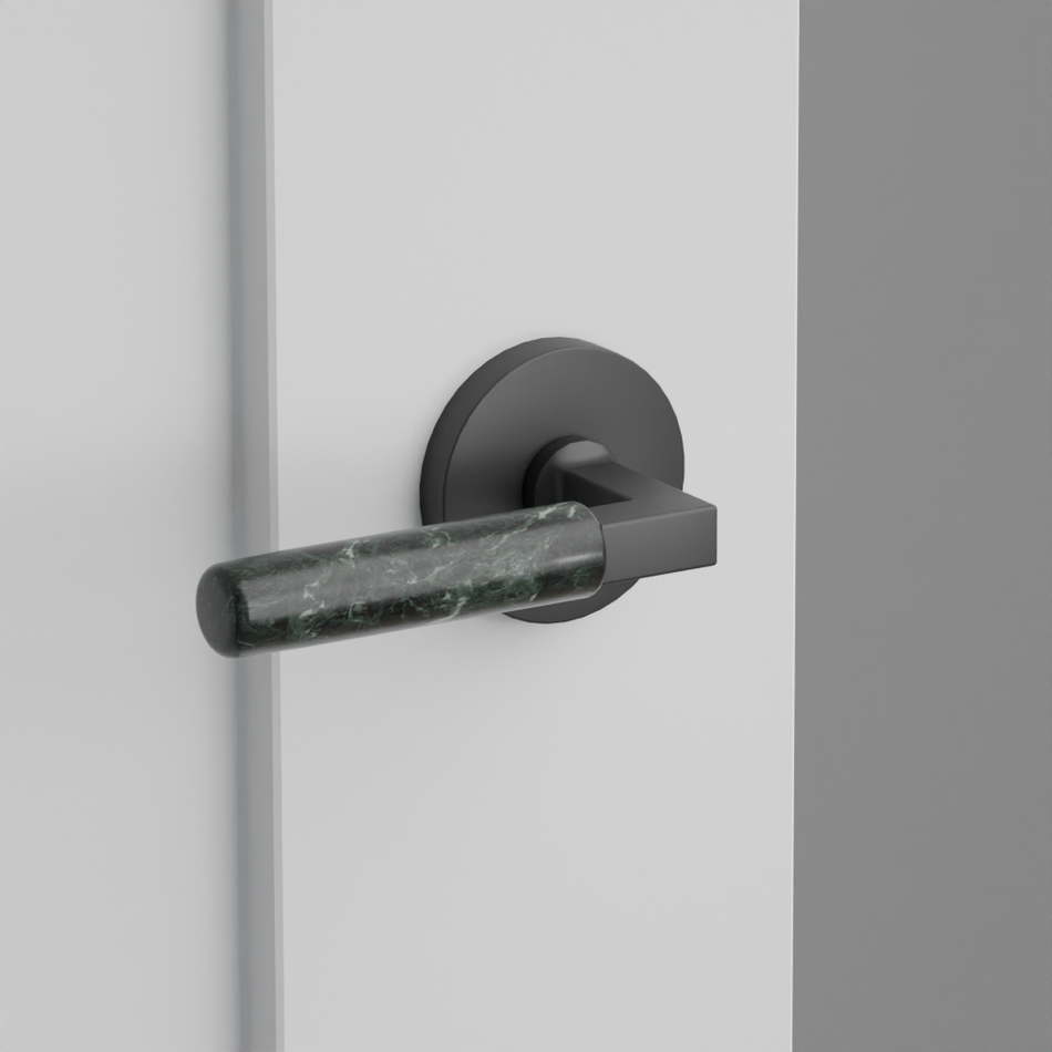 Emtek Green Marble Lever with Disk Rosette