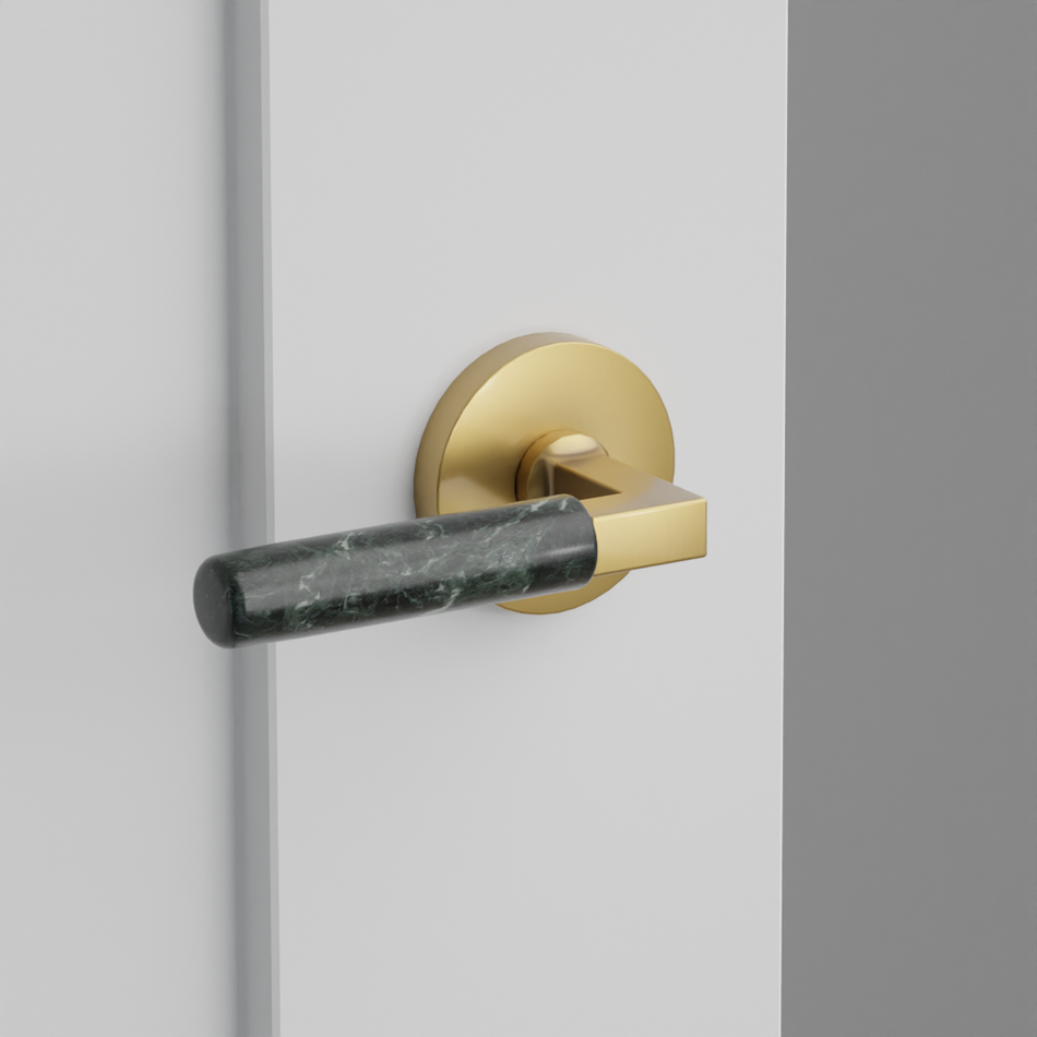 Emtek Green Marble Lever with Disk Rosette