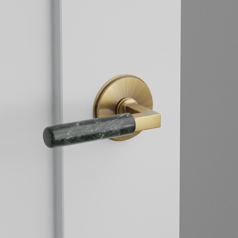 Emtek Green Marble Lever with Watford Rosette