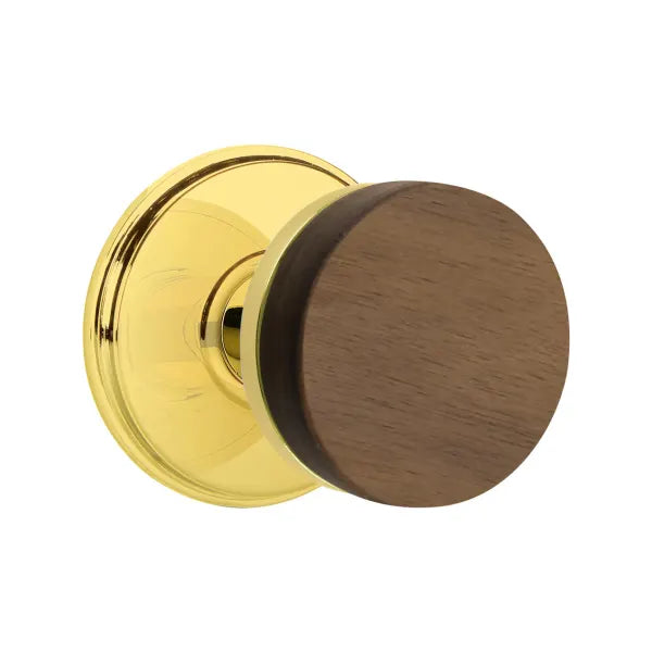 Emtek Conical Dark Walnut Knob with Watford Rosette