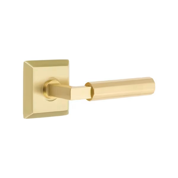 Emtek Faceted Lever with Quincy Rosette - L-Square