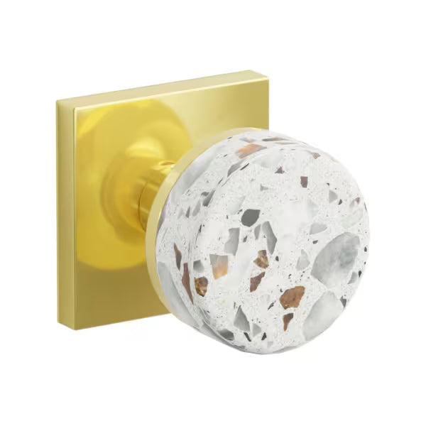 Emtek Conical Terrazzo Knob with Square Rosette