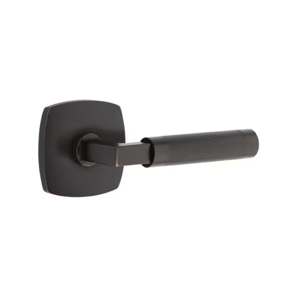Emtek Knurled Lever with Urban Modern Rosette