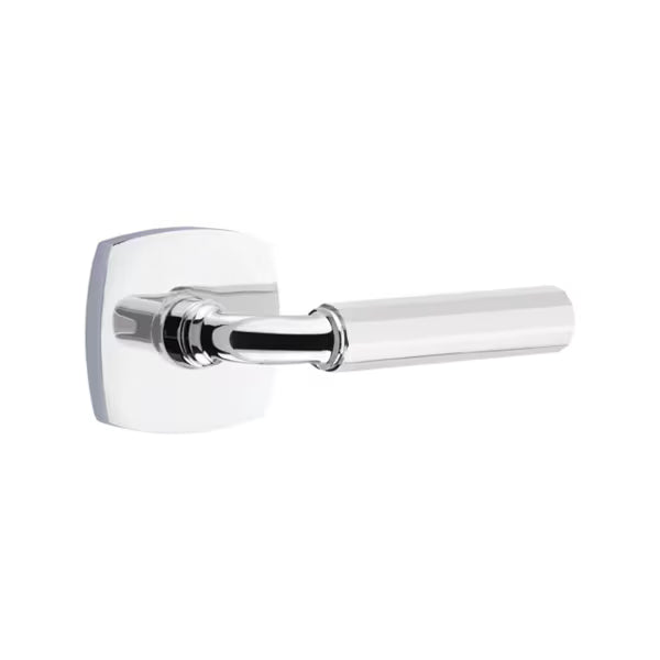 Emtek Faceted Lever with Urban Modern Rosette - R-Bar