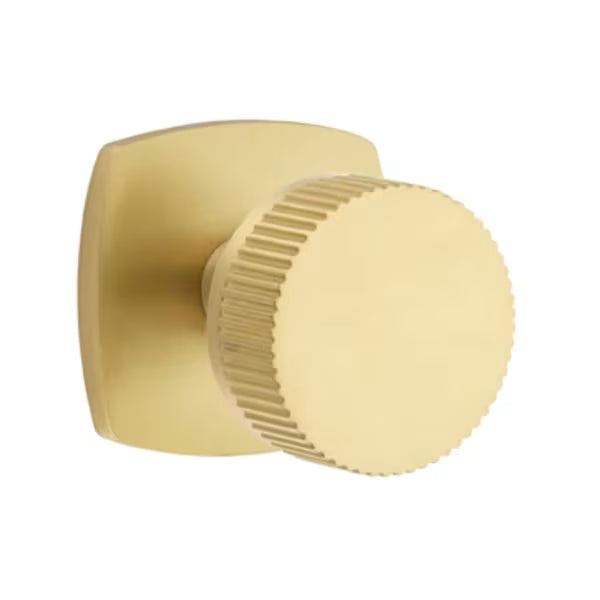 Emtek Conical Straight Knurled Knob Urban Modern Rosette