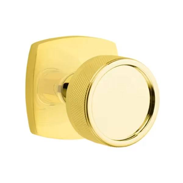Emtek Knurled Knob with Urban Modern Rosette