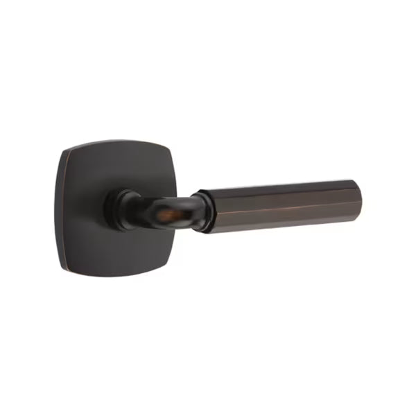 Emtek Faceted Lever with Urban Modern Rosette - R-Bar