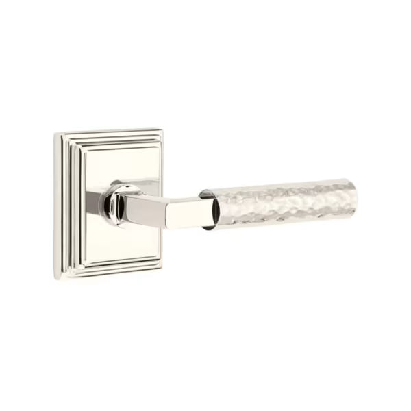 Emtek Hammered Lever with Wilshire Rosette - L-Square
