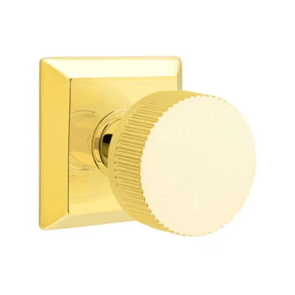 Emtek Conical Straight Knurled Knob Quincy Rosette