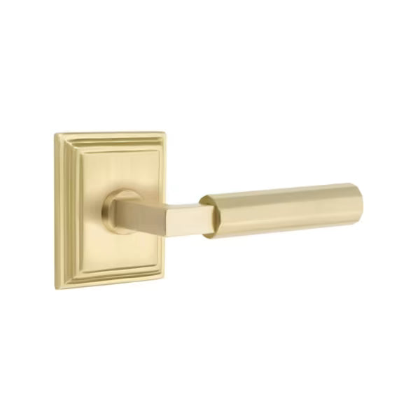 Emtek Faceted Lever with Wilshire Rosette - L-Square