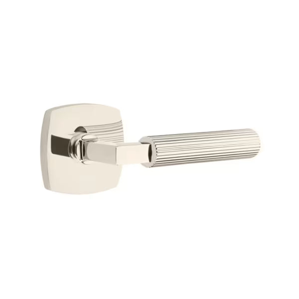 Emtek Straight Knurled Lever with Urban Modern Rosette