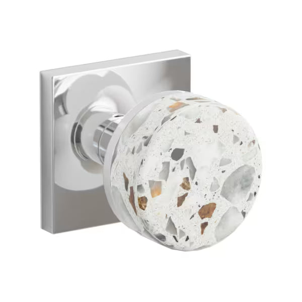 Emtek Conical Terrazzo Knob with Square Rosette