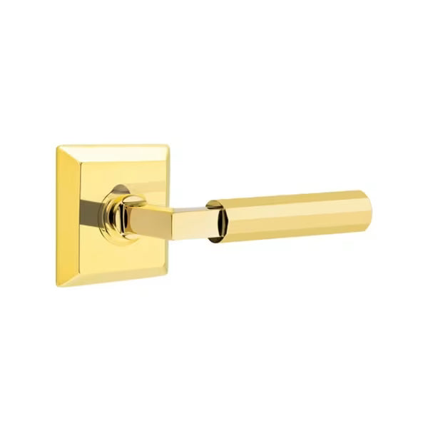 Emtek Faceted Lever with Quincy Rosette - L-Square