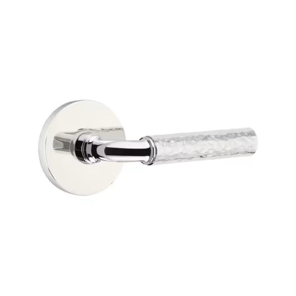 Emtek Hammered Lever with Disk Rosette - R-Bar