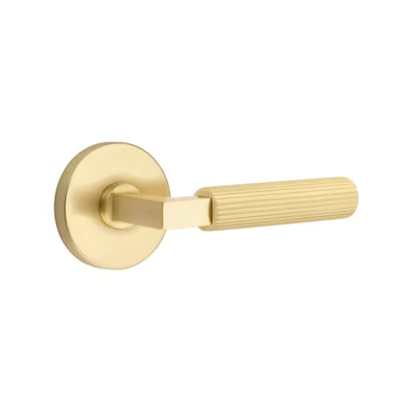 Emtek Straight Knurled Lever with Disk Rosette