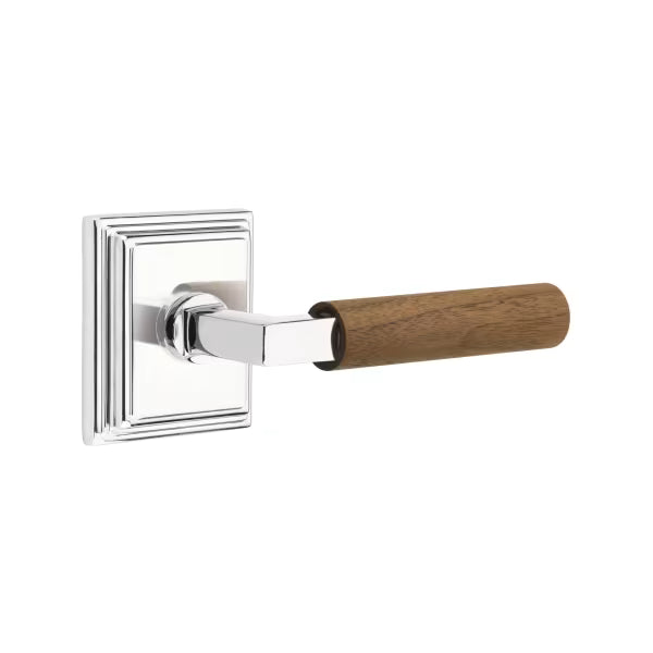 Emtek Dark Walnut Lever with Wilshire Rosette