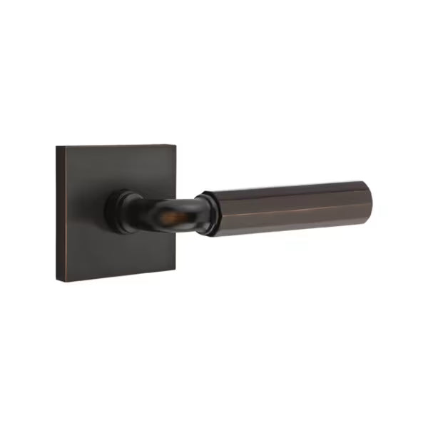 Emtek Faceted Lever with Square Rosette - R-Bar
