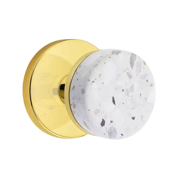 Emtek Conical Terrazzo Knob with Disk Rosette
