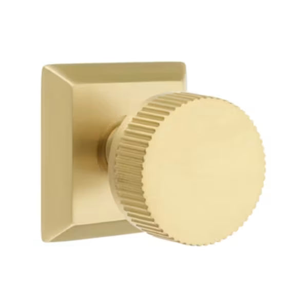 Emtek Conical Straight Knurled Knob Quincy Rosette