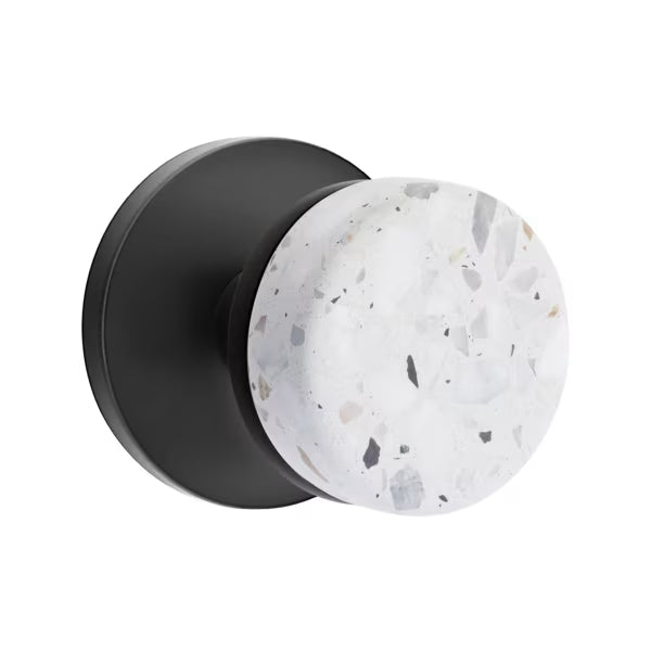 Emtek Conical Terrazzo Knob with Disk Rosette