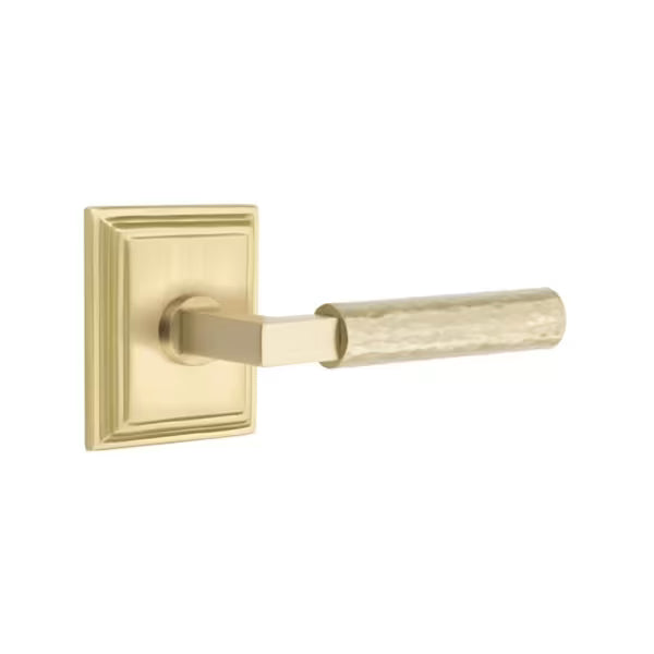 Emtek Hammered Lever with Wilshire Rosette - L-Square