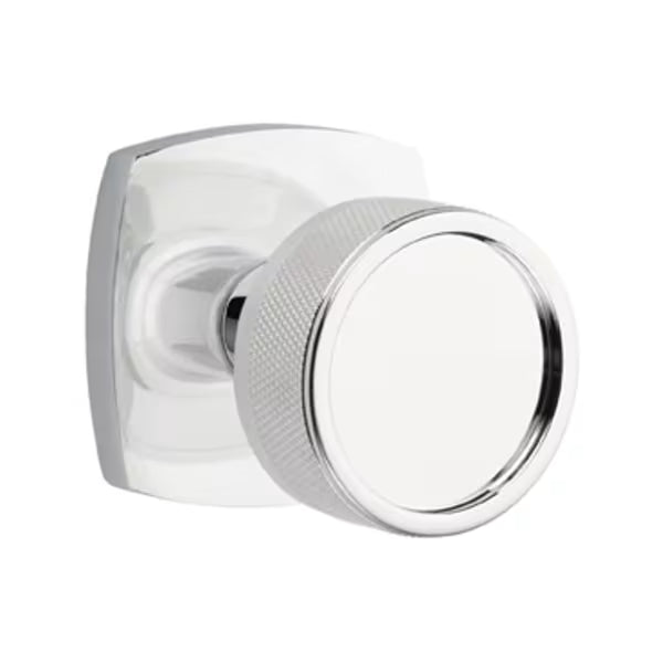 Emtek Knurled Knob with Urban Modern Rosette