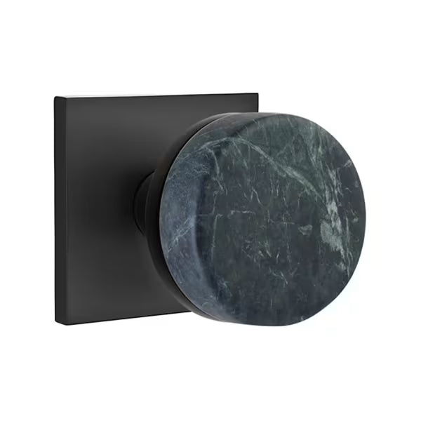 Emtek Conical Green Marble Knob with Square Rosette