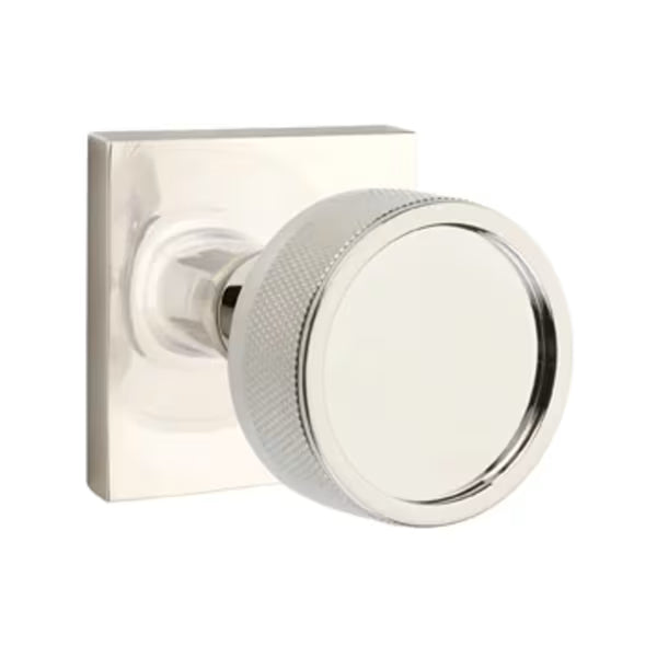 Emtek Knurled Knob with Square Rosette