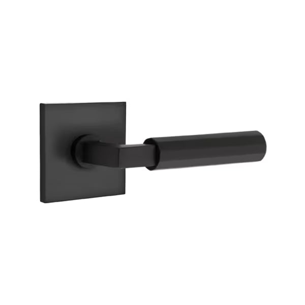 Emtek Faceted Lever with Square Rosette - L-Square