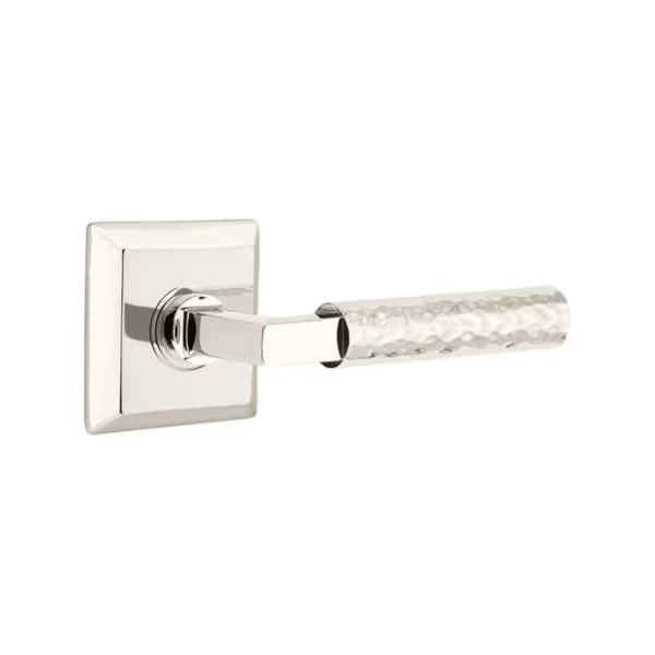 Emtek Hammered Lever with Quincy Rosette - L-Square