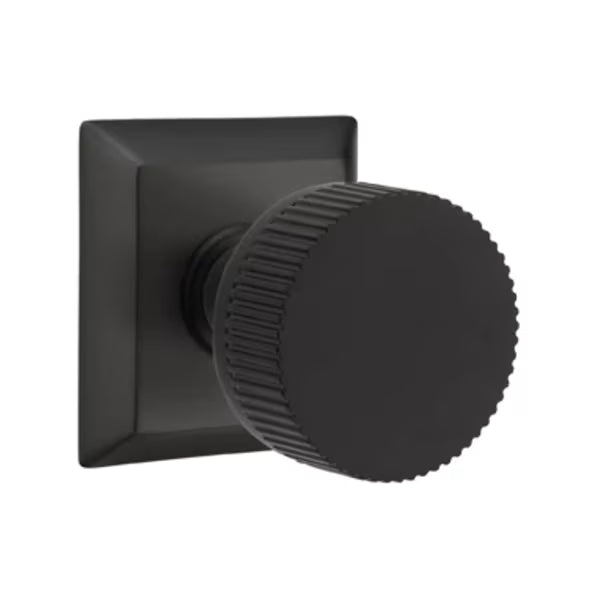 Emtek Conical Straight Knurled Knob Quincy Rosette