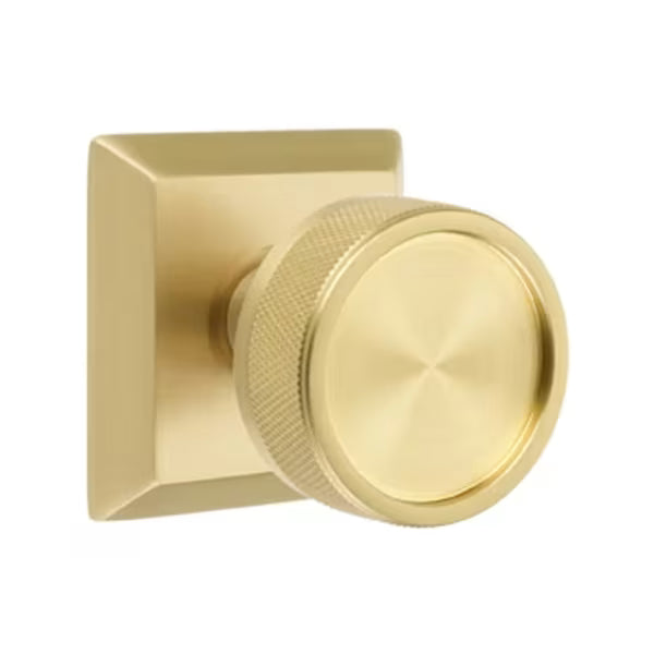 Emtek Knurled Knob with Quincy Rosette