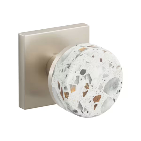 Emtek Conical Terrazzo Knob with Square Rosette