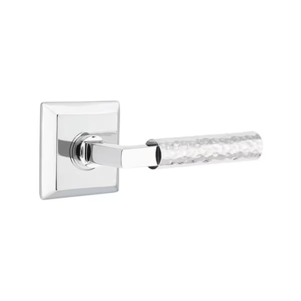 Emtek Hammered Lever with Quincy Rosette - L-Square