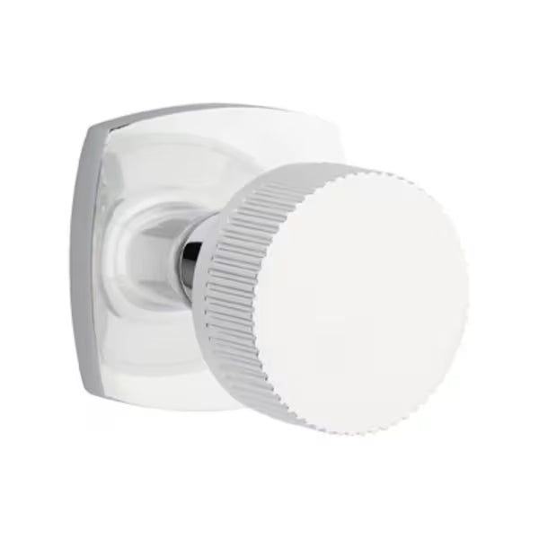 Emtek Conical Straight Knurled Knob Urban Modern Rosette
